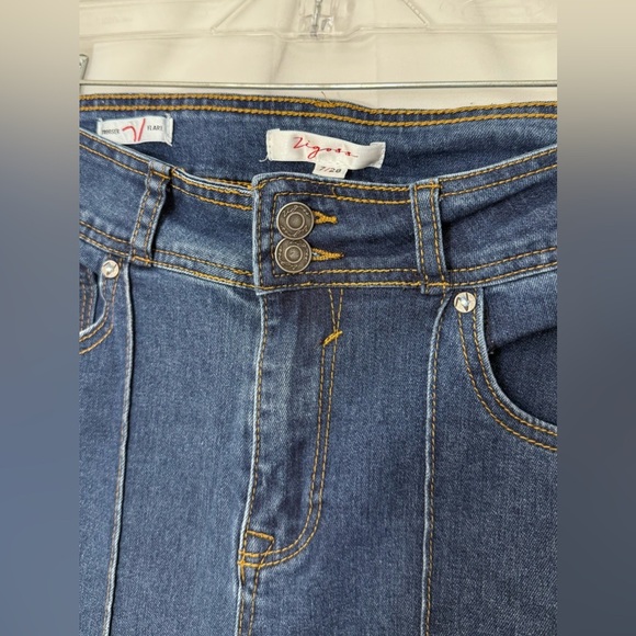 Vigoss Harlow Trouser Flare High Rise Stretchy Jeans With Front Seams Size 7 - Picture 6 of 13